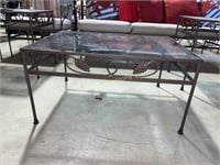 Glass patio coffee table 16in x 22.5in x 30.5in