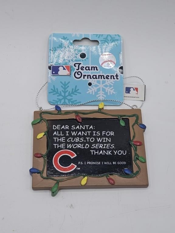 Chicago Cubs Team Ornament Blackboard "Dear