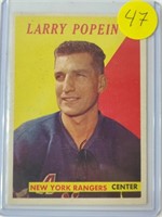 1958 Topps Larry Popein Hockey Card