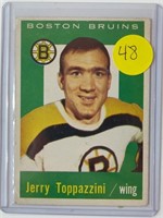 1959 Topps Jerry Toppazzini Hockey Card