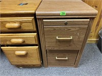 2 Drawer Wooden Filing Cabinet
