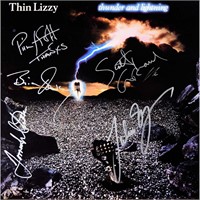 Thin Lizzy signed Thunder and Lightning album
