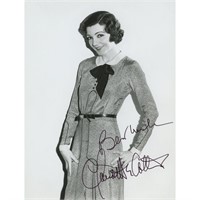 Claudette Colbert signed photo. GFA Authenticated