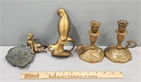 Brass Candlesticks & Decoratives Lot Collection