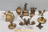 Brass Candlesticks & Decoratives Lot Collection