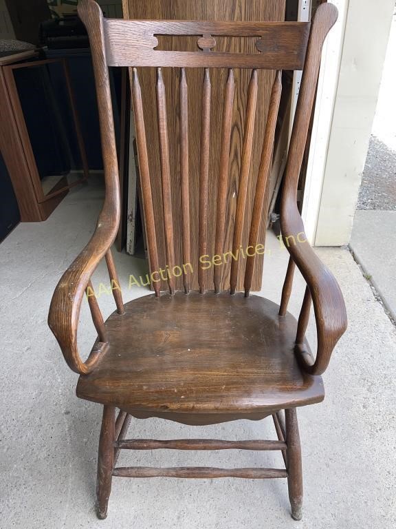 Wood Cane Armchair 43in x 18in x 21in