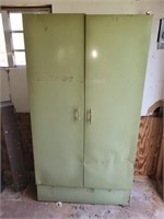 Metal Green Cabinet with 4 shelves 36x66x15