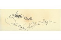 Rooster Cogburn signature cut _3 signatures. GFA A