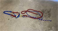 Red, White, and Blue Halter and Lead Ropes