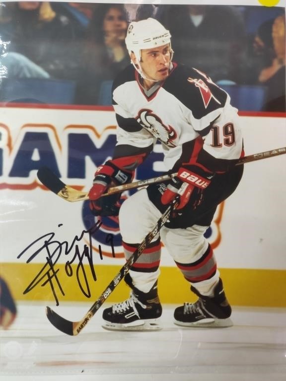 Brian Holzinger Signed Hockey Photo