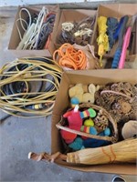 4+/- Boxes Extension Cords, Rope, Umbrellas, Dog