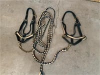 Green and Cream Halters and Lead Ropes