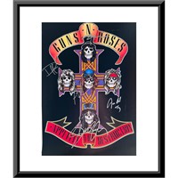 Guns N' Roses band signed mini poster