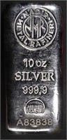 (1) 10 OZ .999 SILVER NMR BAR