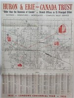 1955 Canada Trust Map London Ontario