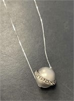 14 KT WG Tacori Pearl Necklace with Box