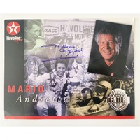 Mario Andretti signed postcard