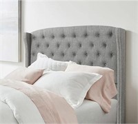 1 Upholstered Wingback Headboard with Double