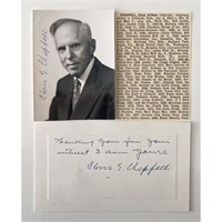 Clergyman and author Clovis G. Chappell signed pho