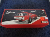 FRENCH DIECAST FIRETRUCK (tires are heat damaged)