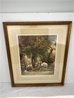 Eugene TIlly Mezzo Tint Color Etching Print