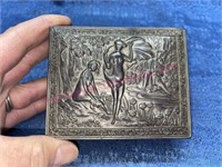 Copper Art Deco trinket box