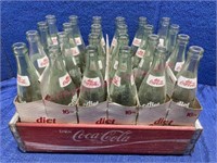 Vtg Coca-Cola crate & empty bottles**