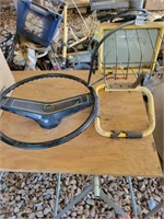 Chevy Steering Wheel and Work Light