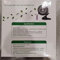 Desktop/Countertop USB Fan - New in box