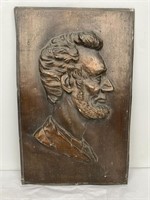 Antq 1889 Abraham Lincoln Commemorative Plaque