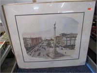 SIGNED CASEY HOLTZINGER "COMMERCIAL PLACE" PRINT