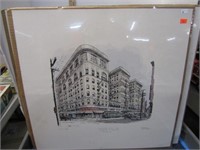 SIGNED CASEY HOLTZINGER "MONTICELLO HOTEL" PRINT