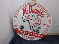 REPRODUCTION METAL McDONALDS SIGN