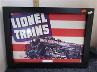 REPRODUCTION METAL LIONEL TRAINS SIGN