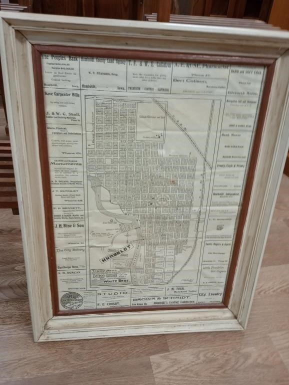 humboldt ia vintage map