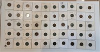 50 - Indian Head Cents in 2x2 Holders