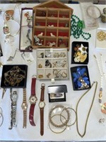 2+/- Assorted Costume Jewelry, Clip-On Earrings,