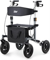 Zler Rollator Walker  4x10 Wheels  Grey