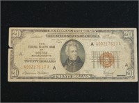 1929 $20 Federal Reserve FR-1870a