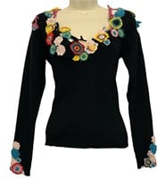 Vintage CHRISTIAN LACROIX Wool Crochet Blouse