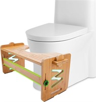 Bamboo 9 Toilet Stool: Adjustable  350 lbs