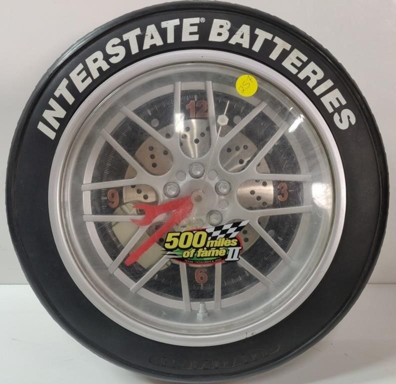 Interstate Batteries Wheel Clock