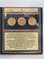 First and Last Golden Dollar 3 Coin Set