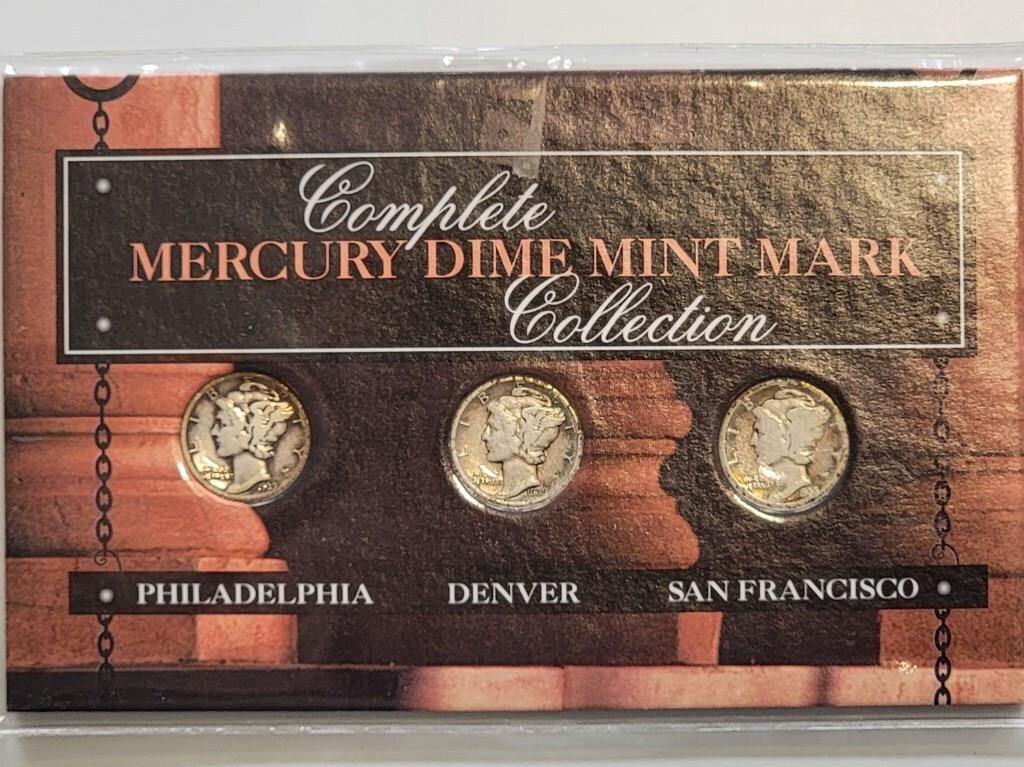 Mercury Dime Mint Mark Collection