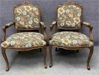 Pair of Matching Fauteuil Arm Chairs