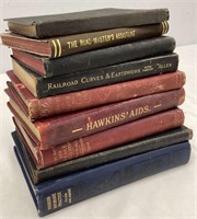 Collection of Nine Antique Railroad Books