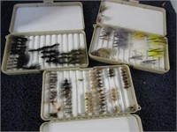 3 CASES-- W/ FLY FISHING FLIES