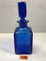 MCM Cobalt Blue Glass Decanter