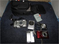 5-- DIGITAL CAMERAS, BAG, ETC