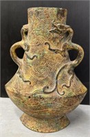 Chinese Iron Dragon Vase